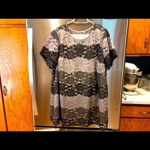 New - Isaac Mizrahi Live Lace Ombré Top
